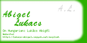 abigel lukacs business card